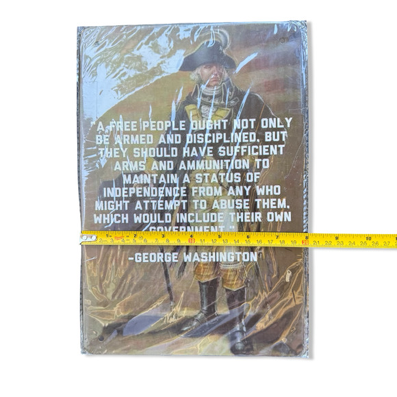 George Washington Quote Metal Sign 11.75x8 Patriotic Rustic Wall Decor Sealed - Picture 4 of 5